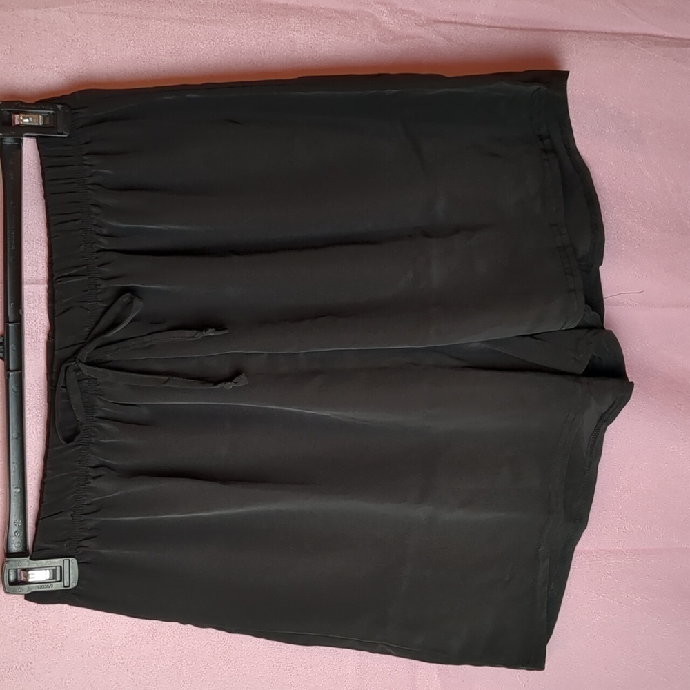 Boohoo Plus Tall Black Runner Workout Shorts with Tie Waist Detail size 14